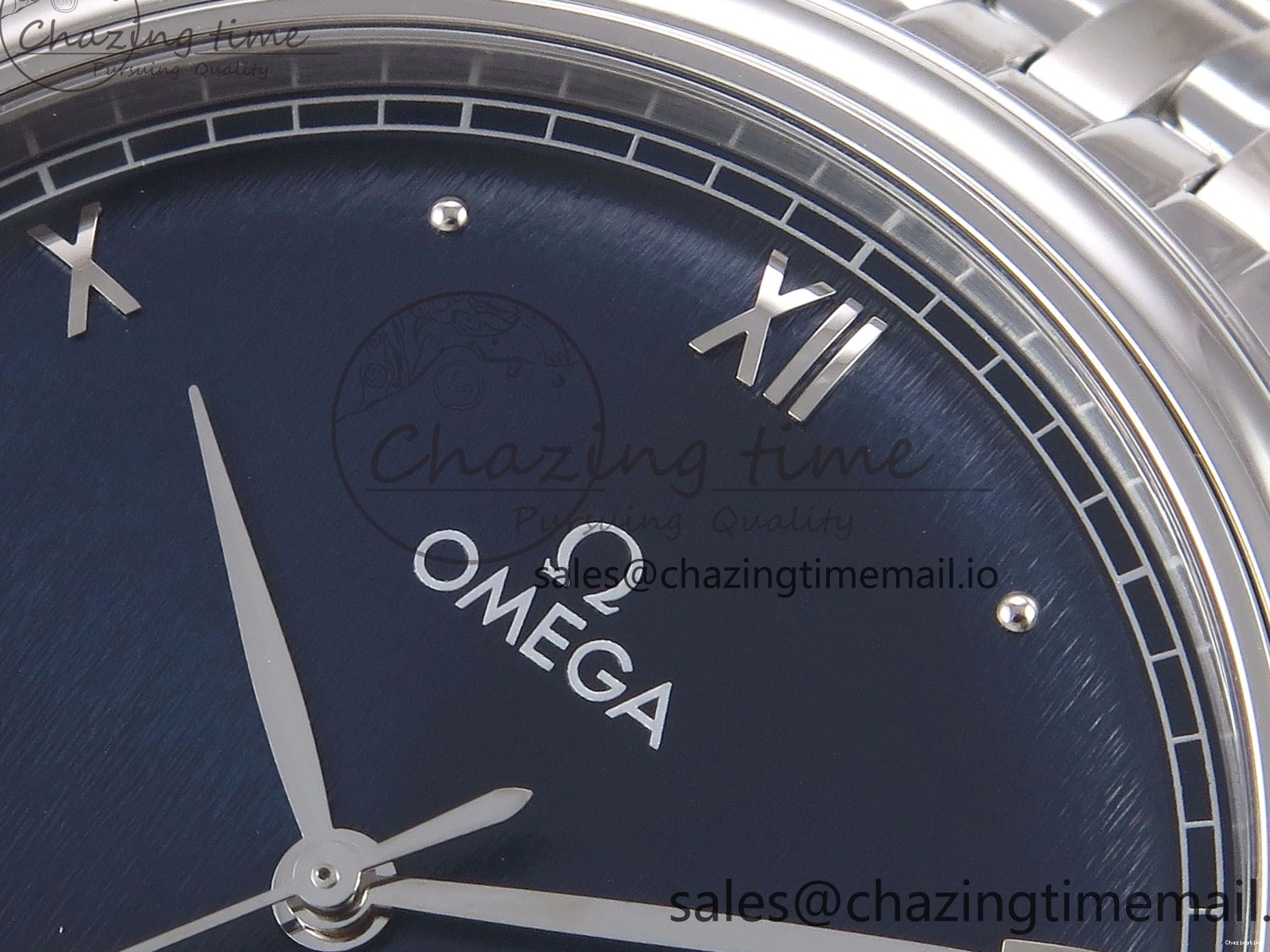 0225 Supportive De Ville Date SS VSF 1:1 Best Edition Blue Dial on SS Bracelet A 7700